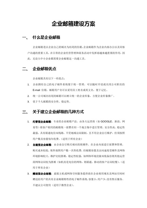 企业邮箱自建方案