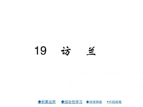 2019-六年级下册语文课件-19课 访兰|西师大版 (共19张PPT)-文档资料
