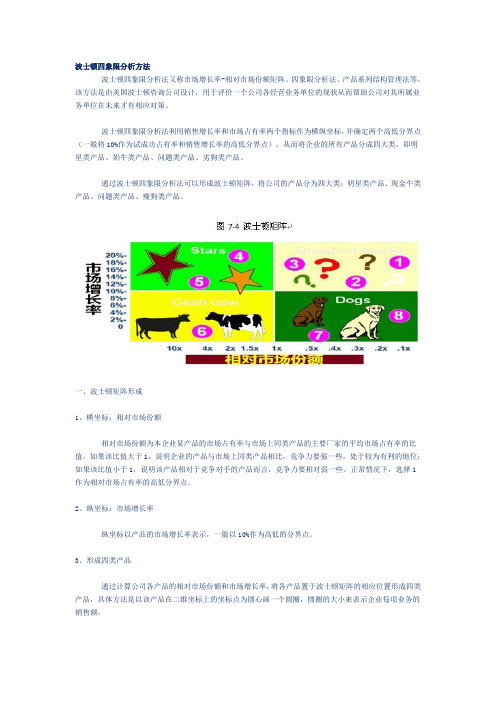 波士顿四象限分析方法