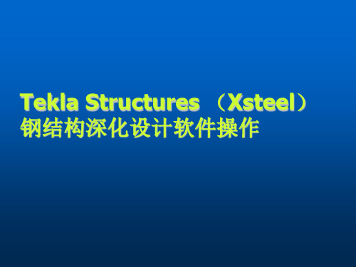 Tekla钢结构BIM软件教程-Tekla建模(基础操作)