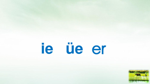 人教部编本一年级上册汉语拼音ieüeerPPT