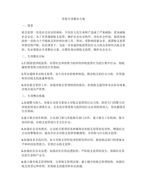 涉枪专项整治方案