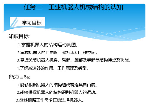 工业机器人机械结构的认知——课件