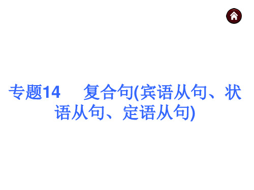 中考英语复习复合句宾语从句状语从句定语从句优秀PPT课件