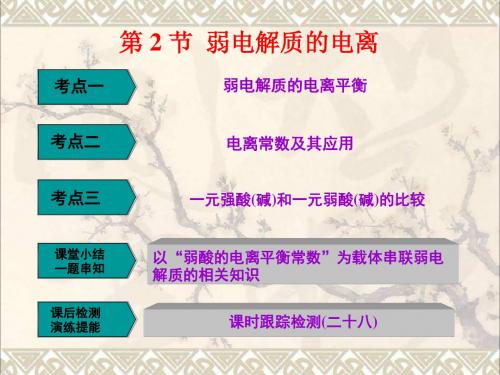 高中化学一轮复习第8章物质在水溶液中的行为第2节弱电解质的电离课件鲁教版