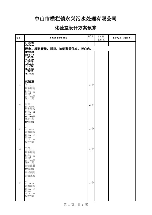 化验室设计方案