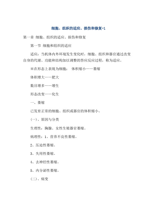 细胞、组织的适应、损伤和修复-1