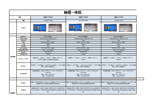 灵畅H型互动一体机规格书