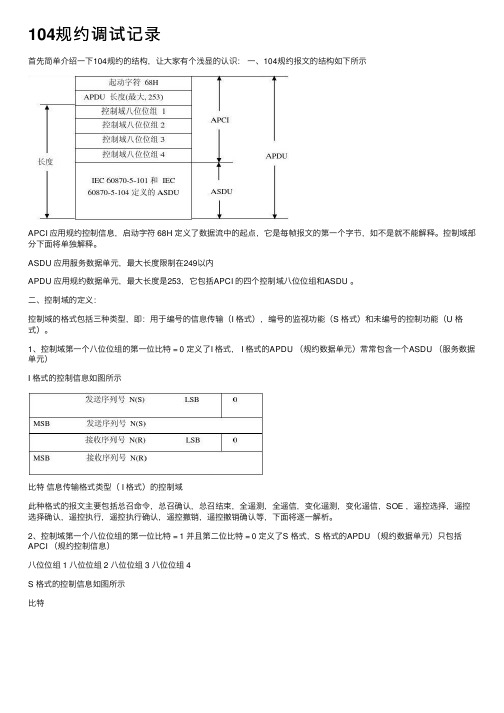 104规约调试记录