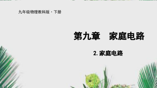 教科版九年级物理下册课件9.2家庭电路