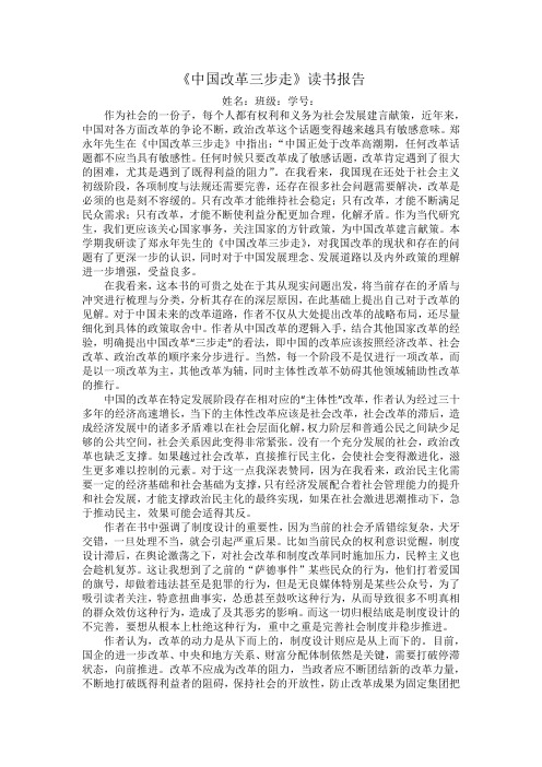 中国改革三步走2