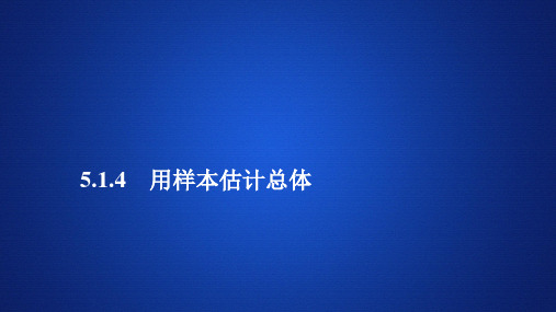 新教材人教版高中数学B版必修第二册 5.1.4用样本估计总体 课件(45张)