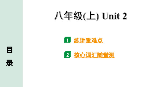 中考英语复习课件八年级(上) Unit 2