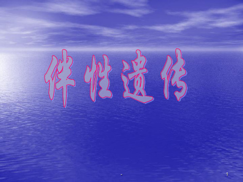 上课用伴性遗传ppt课件