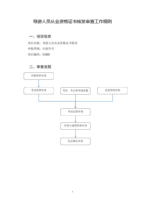 导游人员从业资格证书核发审查工作细则