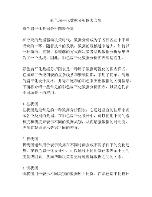 彩色扁平化数据分析图表合集