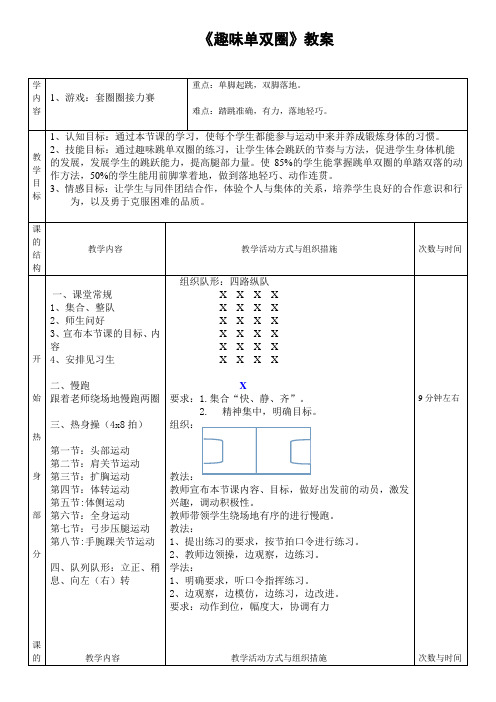 新人教版一至二年级体育《民族民间体育活动  2.跳房子》公开课教案_14