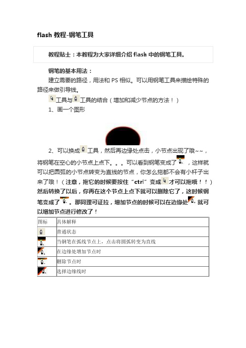 flash教程-钢笔工具
