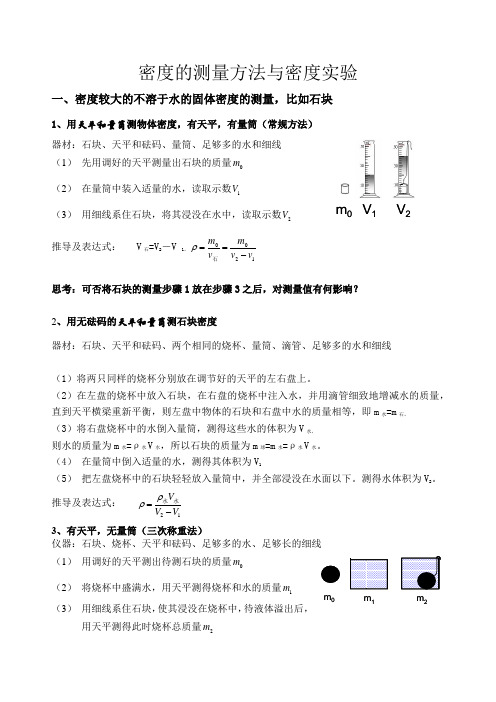 密度的测量方法与密度实验