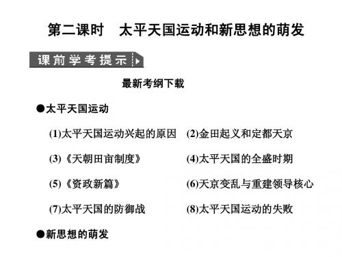 第2课时 太平天国运动和新思想的萌发
