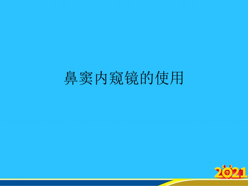 鼻窦内窥镜的使用优秀PPT