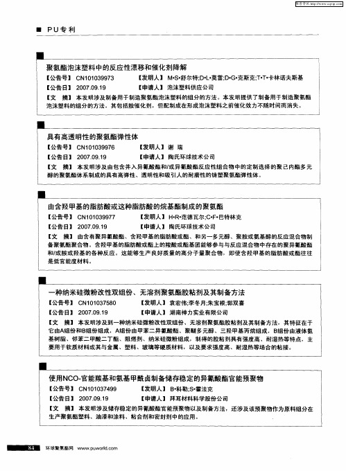 PU专利