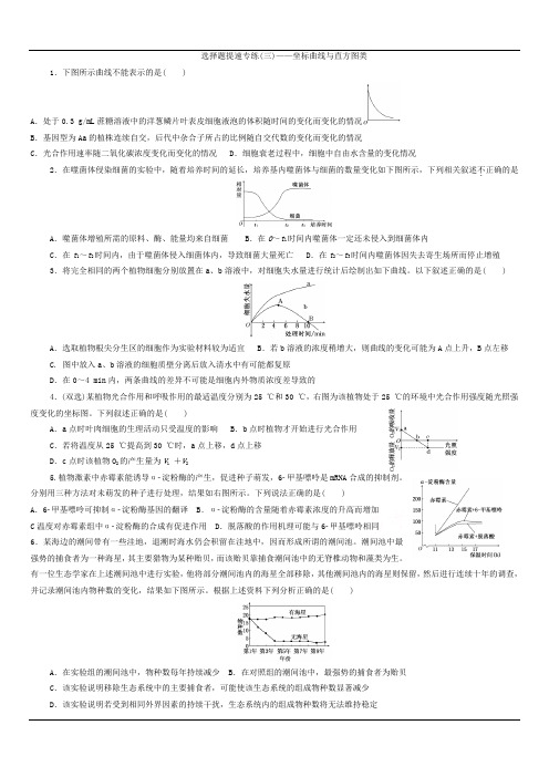 高考生物选择题坐标曲线与直方图类