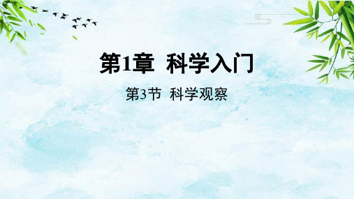 第3节 科学观察七年级上册科学浙教版