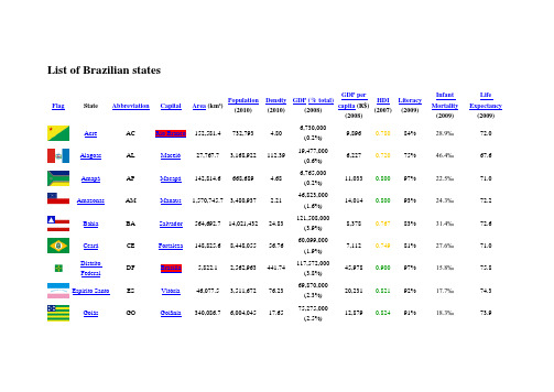 巴西各州概况