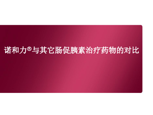 诺和力与其他肠促胰素治疗药物的比较