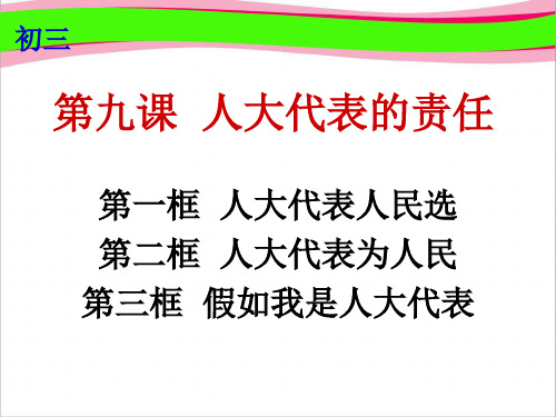 法治时代人大代表的责任 人大代表人民选人大代表为人民假如我是人大代表    大赛获奖精美课件PPT