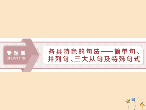 2020版高考英语新探究大一轮复习语法专项一简单句和并列句课件含2019届新题北师大版20190620399