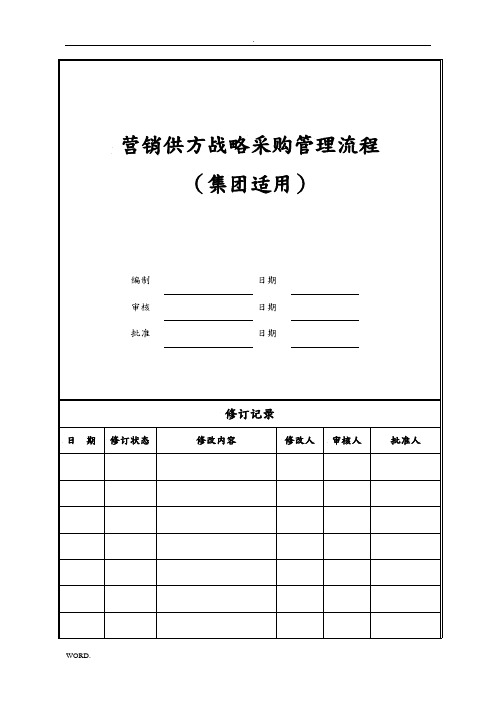 CIFI-JT-OP-YX-002 营销供方战略采购管理流程(集团)