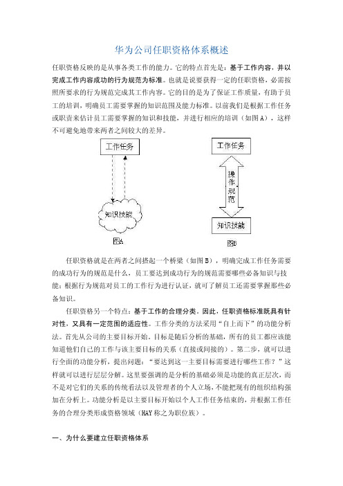 华为公司任职资格体系