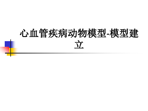 心血管疾病动物模型-模型建立ppt课件