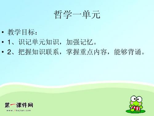 【新课标】2012年高考政治复习生活与哲学习题讲评课件2