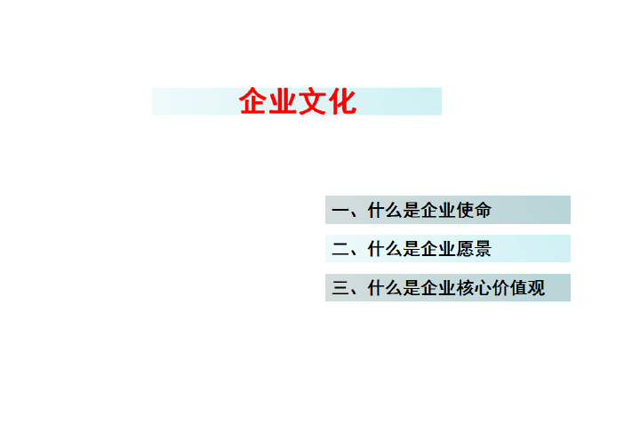 企业文化-企业使命、愿景、核心价值观