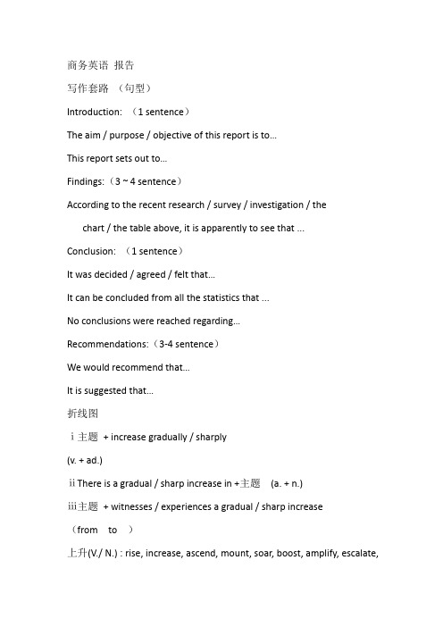 商务英语 报告写作句型