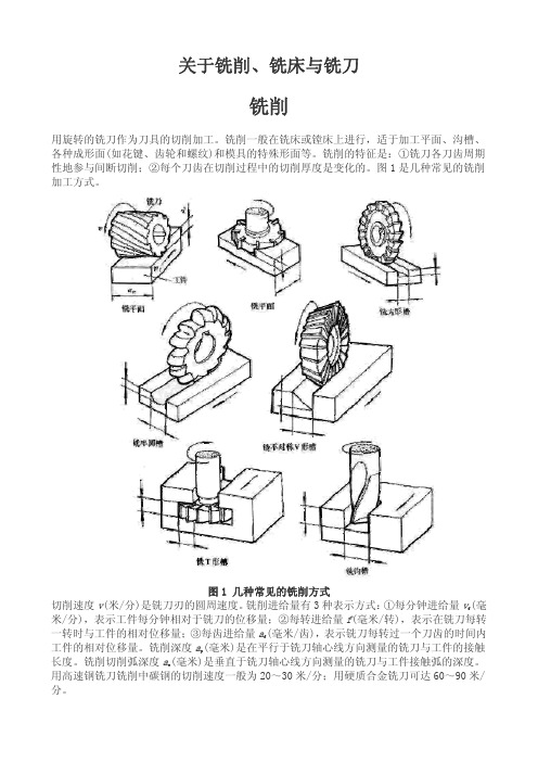 资料.关于铣削、铣床与铣刀(数字)