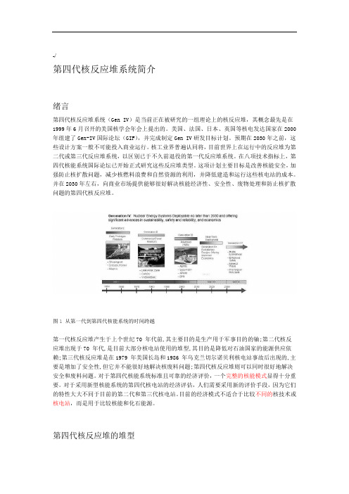 第四代核反应堆系统说明介绍