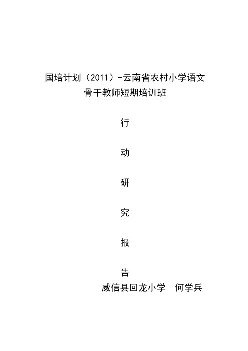 小学低年级识字教学课题研究