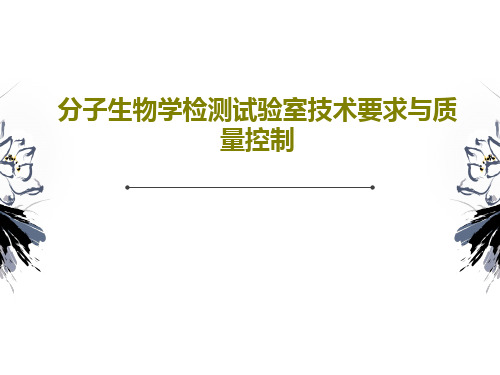 分子生物学检测试验室技术要求与质量控制32页PPT