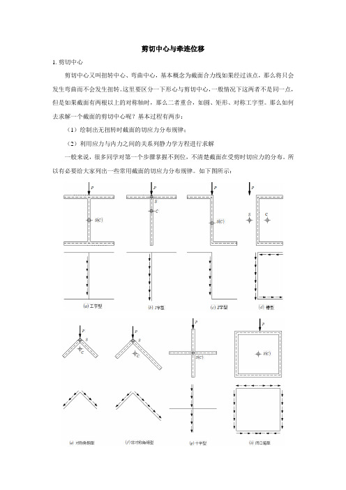 材料力学——剪切中心与牵连位移