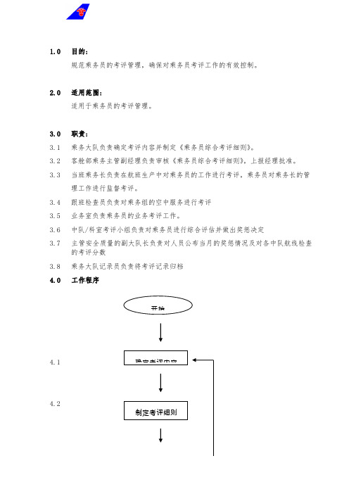 乘务员考评管理工作规范