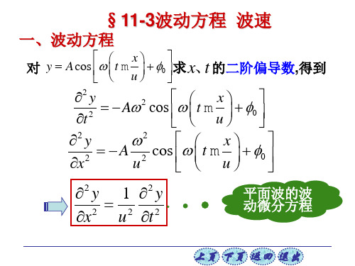 11-3 波动方程  波速
