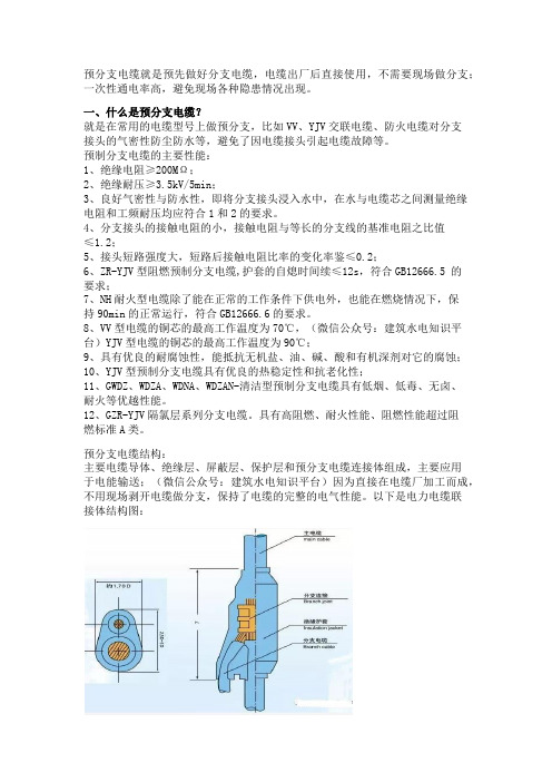 预分支电缆支架和电缆预分支接头说明大全