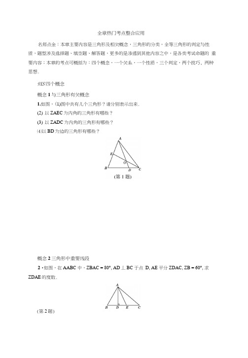 全章热门考点整合应用(新北师大版七年级下册数学).docx