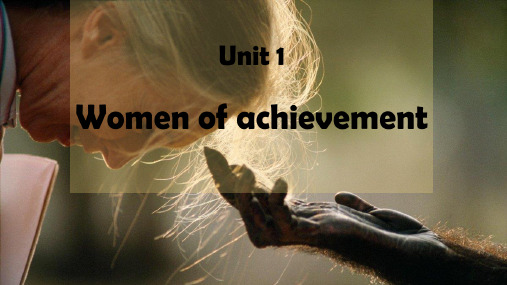 高中英语必修四Unit 1 Women of Achievement完整版超精品课件语言点齐全