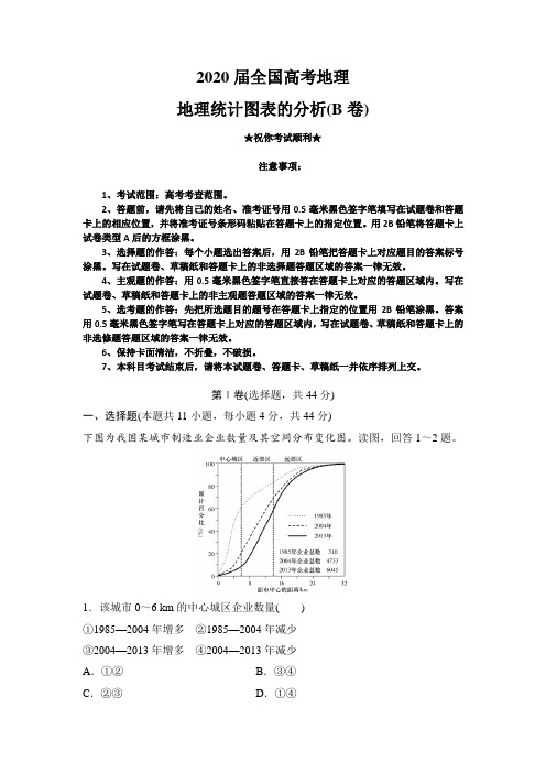 2020届全国高考地理地理统计图表的分析(B卷)