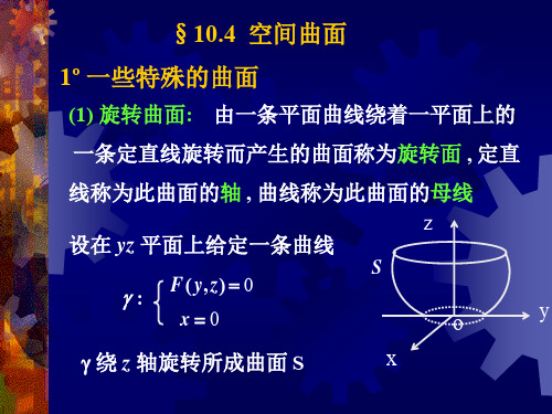 10.4 空间曲面(1-22)